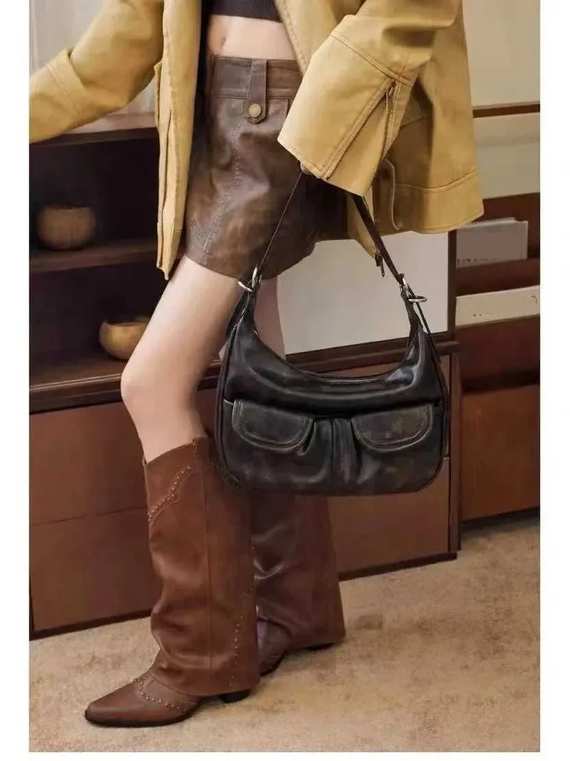 Vintage Kaffee Schulter Frauen Retro Neue Herbst Tasche Chic Casual Unterarm Tasche Weibliche Heiße Mädchen Y2k Handtasche Bolsa_voghion.com
