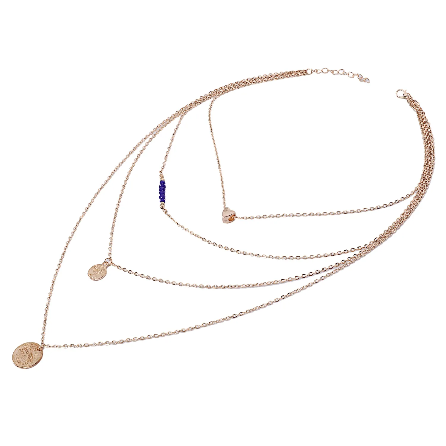 Gelaagde ketting met munthanger voor dames mode sieraden_voghion.com