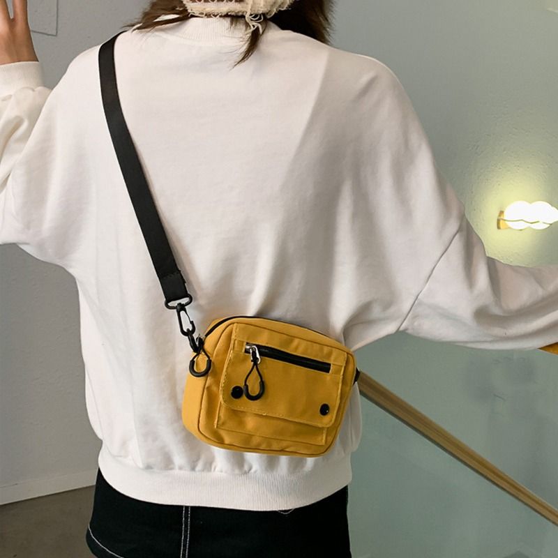 Frauen Canvas Handtaschen koreanische Mini Student Tasche Handy einfache kleine Umhängetasche Casual Damen_voghion.com