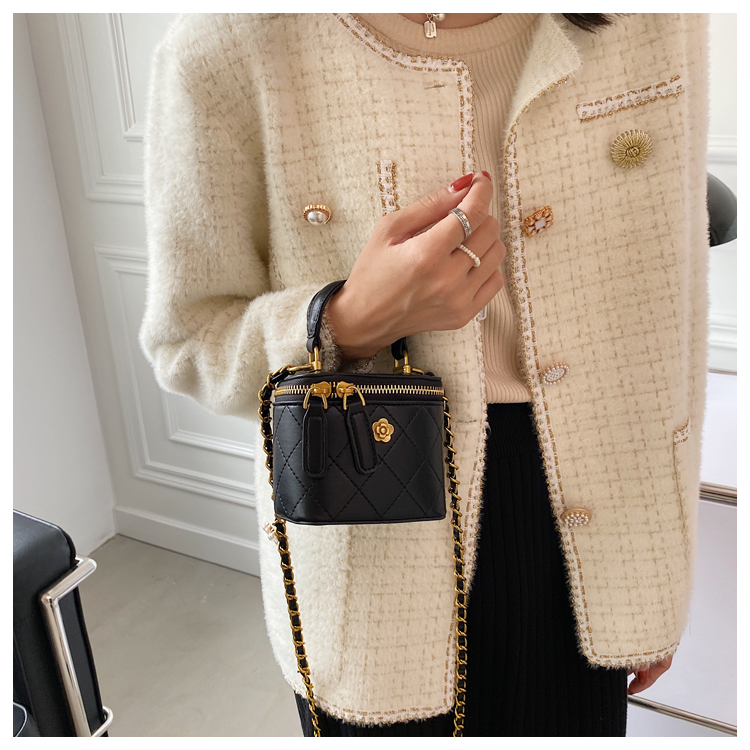 Mini bolso cruzado de paja para mujer, tejido de verano, bolsos y bolsos de marca, cadena de moda, hombro Simple_voghion.com