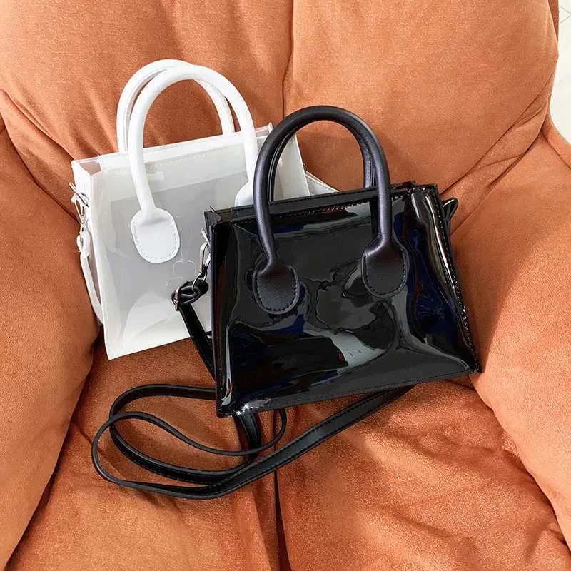 Small Transparent Crossbody Bag, Versatile Square Shoulder Handbag_voghion.com
