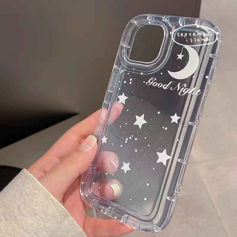 Realme Note 50 10 9 8 PRO 5G C55 C53 C51 C35 C33 C31 C30 C30S C25Y C21Y C20 C11 8i 7i 7 C25 C12 C15 Narzo 50 50i 50A Funda blanda con airbag y estrellas lunares_voghion.com