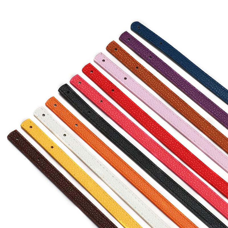 2 stücke Abnehmbare PU Leder Gürtel Litschi Muster Handtasche Band Schulter Gurt Geschenk Box Griff DIY Tasche Zubehör_voghion.com