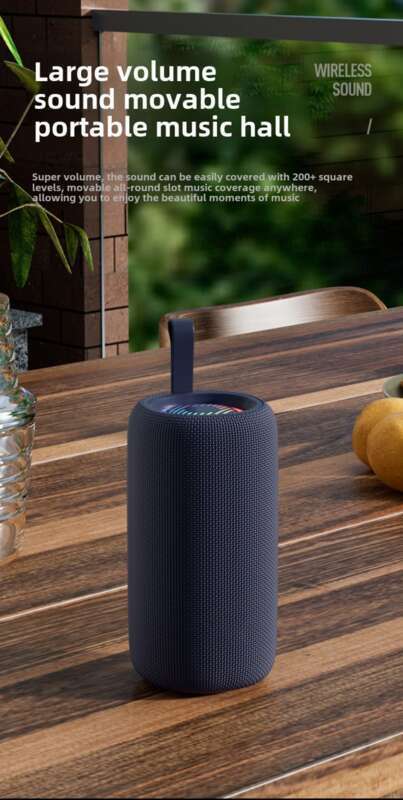 【 8000 chansons incluses 】 Enceinte Bluetooth intelligente, étanche et résistante aux chocs, pour l'extérieur, avec un son de faible tonalité pour la maison_voghion.com