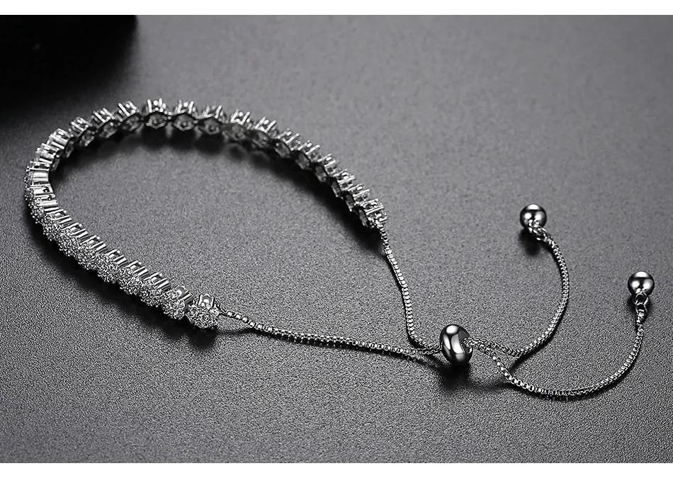 Designer Voller Diamant Blume Armband für Frauen Messing AAA Zirkon Pull Einstellbar Party Täglichen Weddi Schmuck Kostenloser_voghion.com