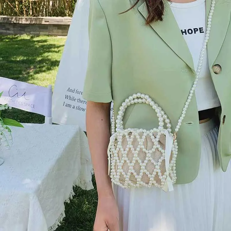 Borsa a mano retrò con perline e borsa a tracolla per donna_voghion.com
