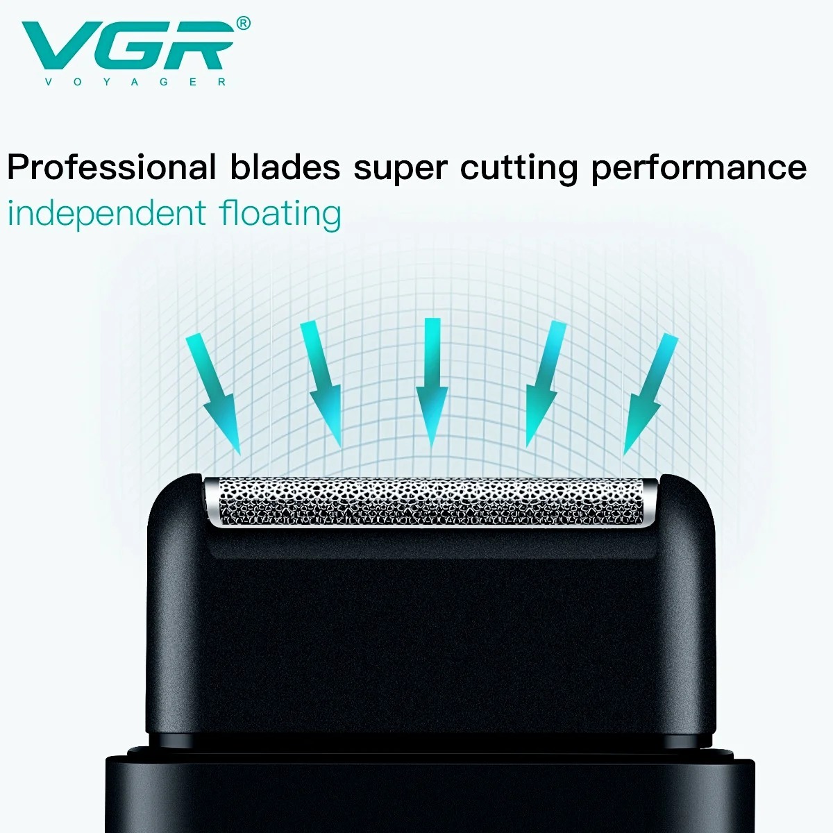 VGR Electric Shaver Professional Beard Trimmer Razor Portable Mini Shaver Reciprocating Shaving 2 Blade USB Charge for Men V-390_voghion.com