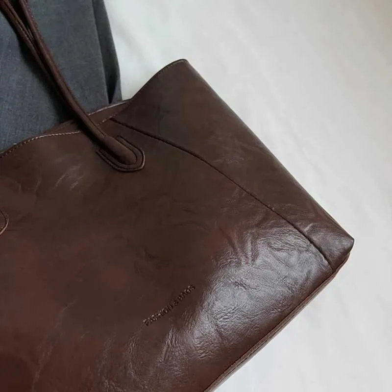 Borsa a tracolla casual da donna, alla moda, grande, per ufficio, per pendolari, con cerniera, per la spesa, a mano ..._voghion.com