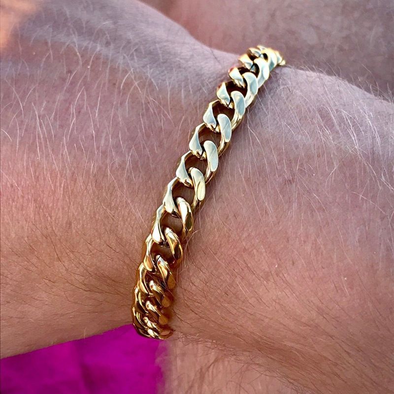Hot Trendy Punk Style Titanium Vintage Personalized Stainless Steel Bracelet_voghion.com