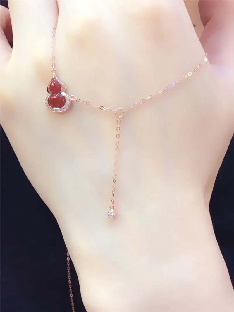 Catene Classiche 585 Viola Oro Intarsio Rubino Zucca Collana Per Le Donne Placcato 14k Rosa Pendente Vintage Stile Cinese Gioielli_voghion.com