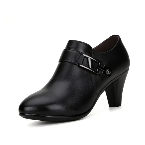 2025 spring genuine leather elegant spike heels office lady Business dress fashion big size women shoes EU36-41_voghion.com