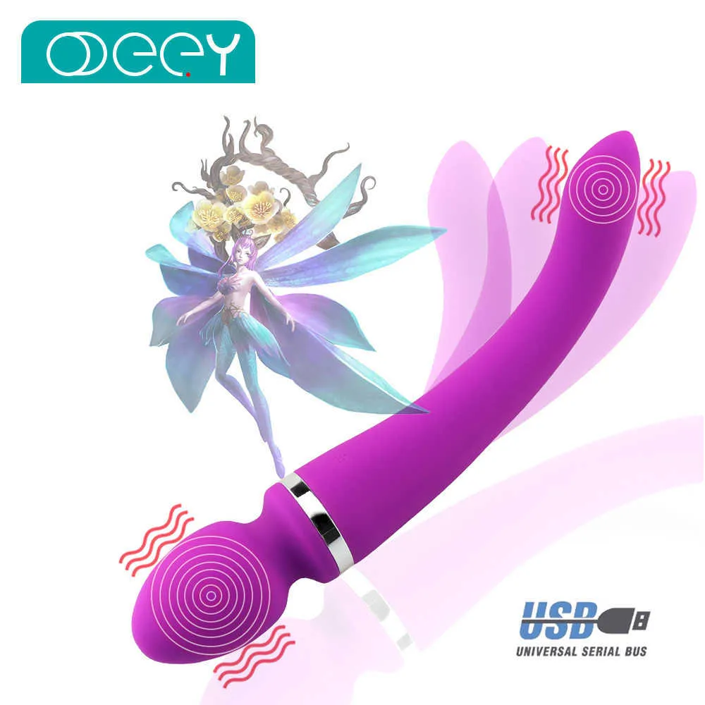 Vibratörler 10 Hız Güçlü Çift Kafa Büyük Kadınlar İçin Sihirli Değnek Vücut Masaj Aleti Kadınlar İçin Seks Oyuncakları Klitoris Anal_voghion.com