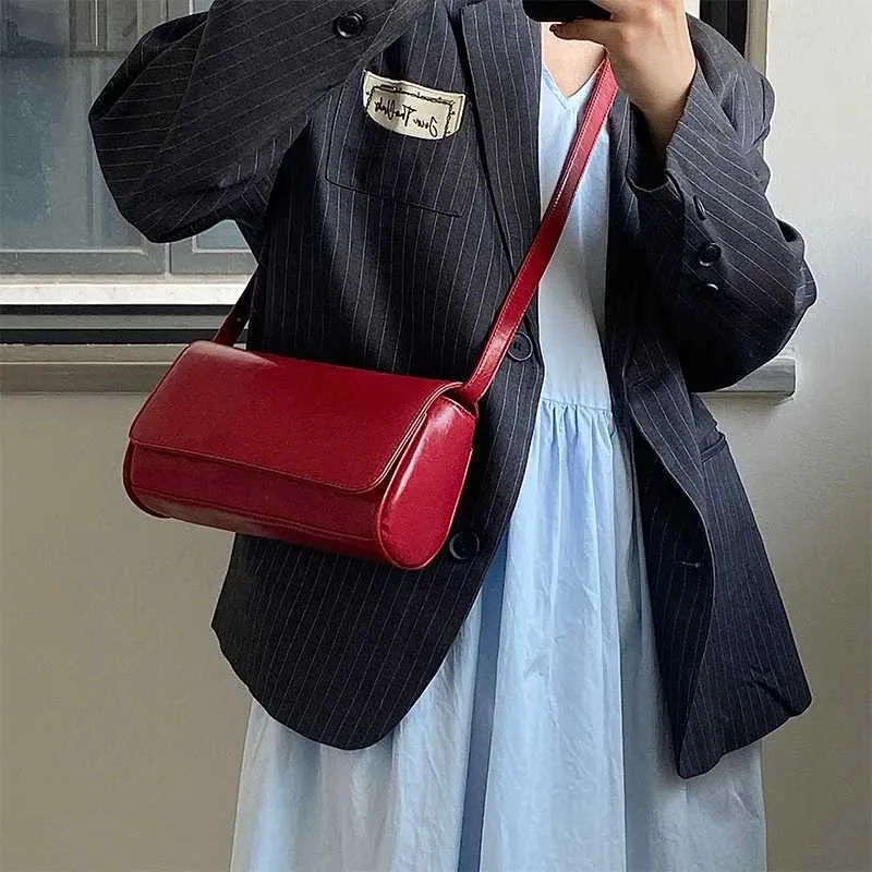 Borsa da donna vintage, rosso vino, sottobraccio, alla moda, semplice, in pelle PU, quadrata, con texture, da sposa, a tracolla_voghion.com