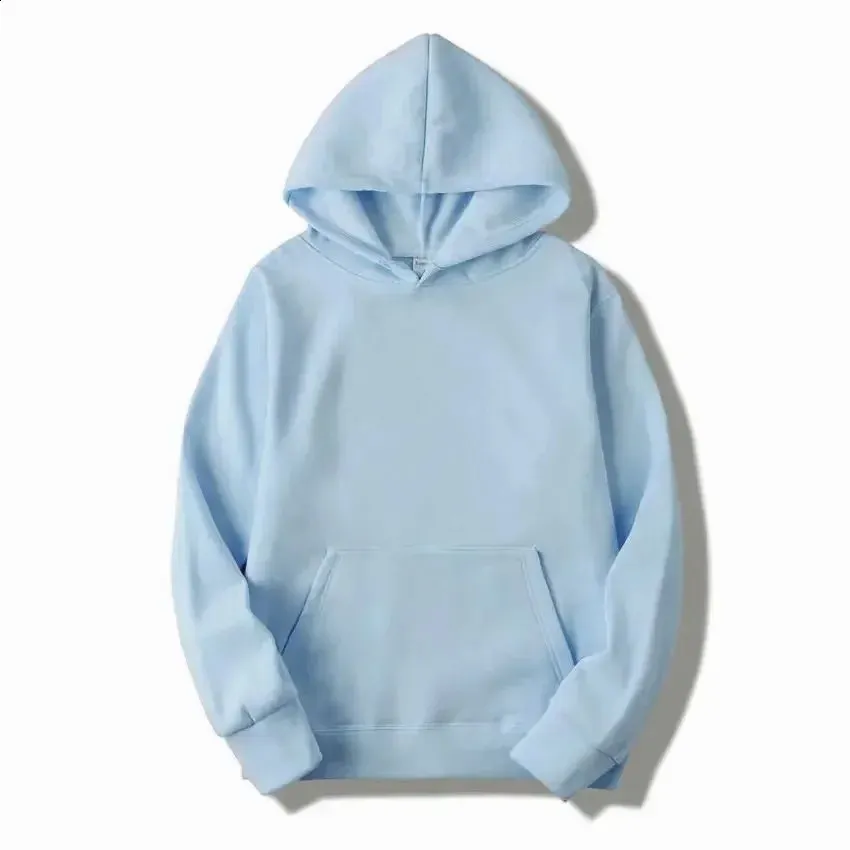 Trendy Loose Outono Inverno Homens e Mulheres Fleece Sports Sweatshirt Cor Sólida Pullover Casal Moda Hoodie S-3XL_voghion.com