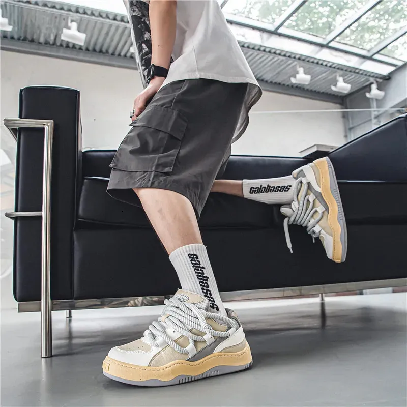 für Männer Tennis Retro Y2K Brot Hip-Hop Punk Skateboard Männliche Sneakers Paar Outdoor Sport Freizeitschuhe 240618_voghion.com