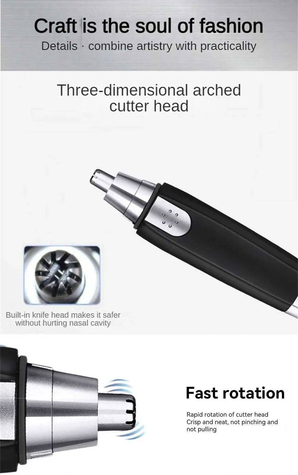 Mini Portable Ear/Nose Trimmer - Waterproof, Safe & Easy Clean_voghion.com
