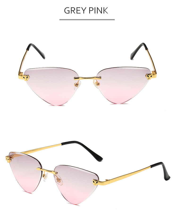 Men's Sunglasses Leopard Frameless Sunglasses New Fashion Wave Legs Personality Sunglasses Trendy Street Shooting Retro Sunglasses_voghion.com