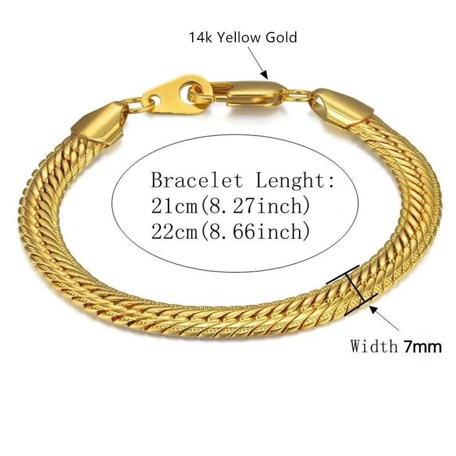 Bracciale uomo a catena serpente oro charm braccialetto gioiello_voghion.com