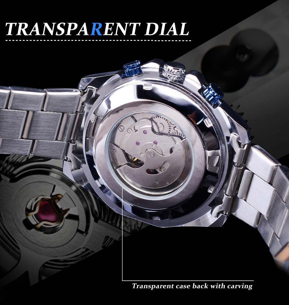 Forsining Herrenuhren, Luxus-Automatik- und mechanische Herrenuhr, wasserdicht, Ganzstahl, Business-Uhr_voghion.com