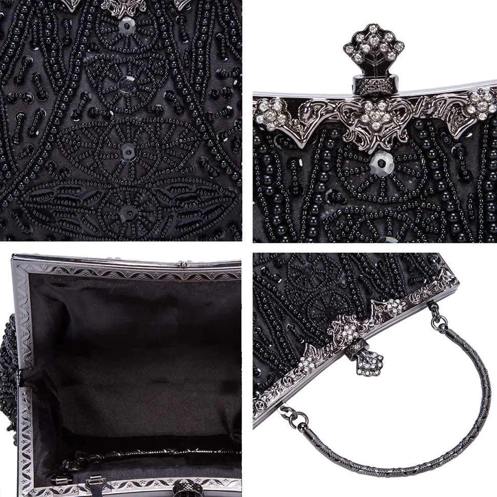 Vintage Handtasche Weibliche Abend Dunkelblau Party Geldbörsen Und Handtaschen Designer Damen Clutch Umhängetaschen Sac A Main_voghion.com