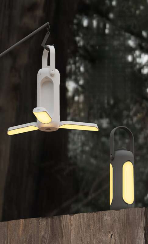 New Multifunctional Camping Light, 10000mAh Battery, Tri Color Dimming, USB Emergency Charging One Step Faster_voghion.com