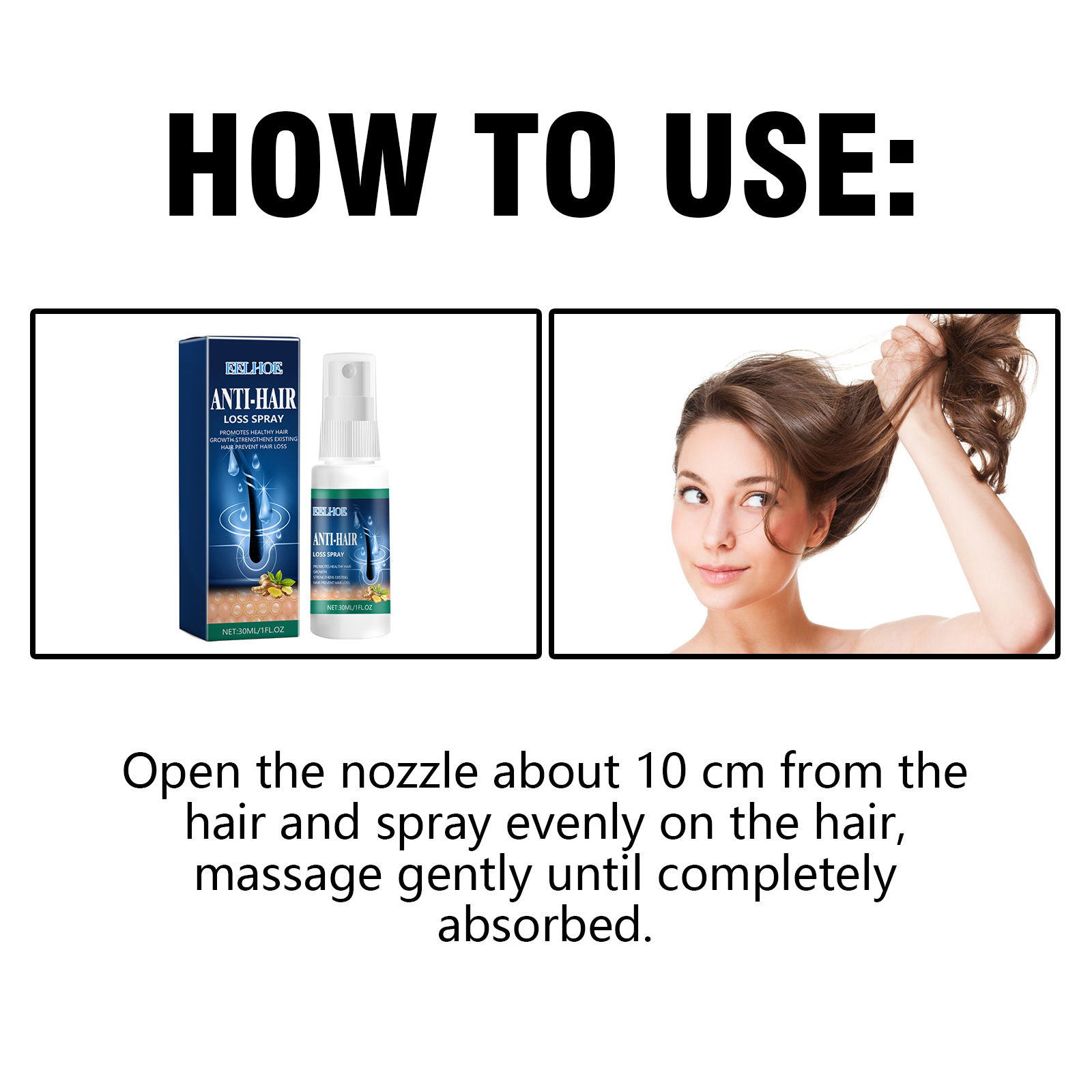 EELHOE Spray denso idrata e ripara i capelli secchi, forcuti, duri e sodi_voghion.com