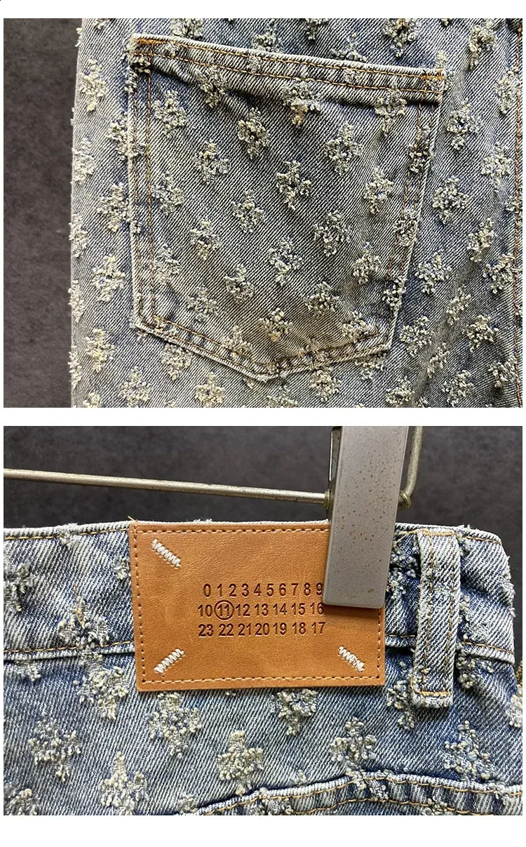 Pantaloni Five Point da uomo 2024, larghi, dritti, gamba larga, in jacquard traforato, pantaloncini in denim casual di alta qualità, 24_voghion.com