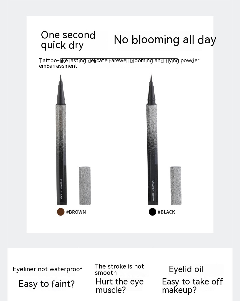 [] Beauty maker gel waterproof not easy to smudge eyeliner pen is extremely thin and durable black_voghion.com