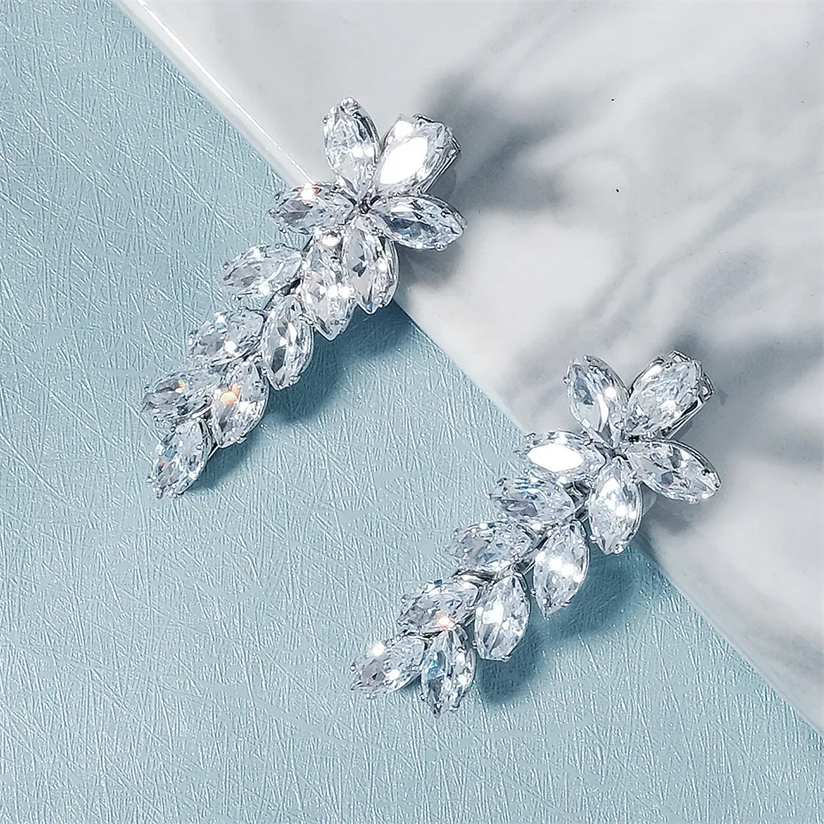 Bijoux Efily Mode Coréenne Zircone Cubique Clips 2PcsLot Cristal Barrette Épingles À Cheveux pour Femmes Fille Mariée Mariage Cheveux_voghion.com