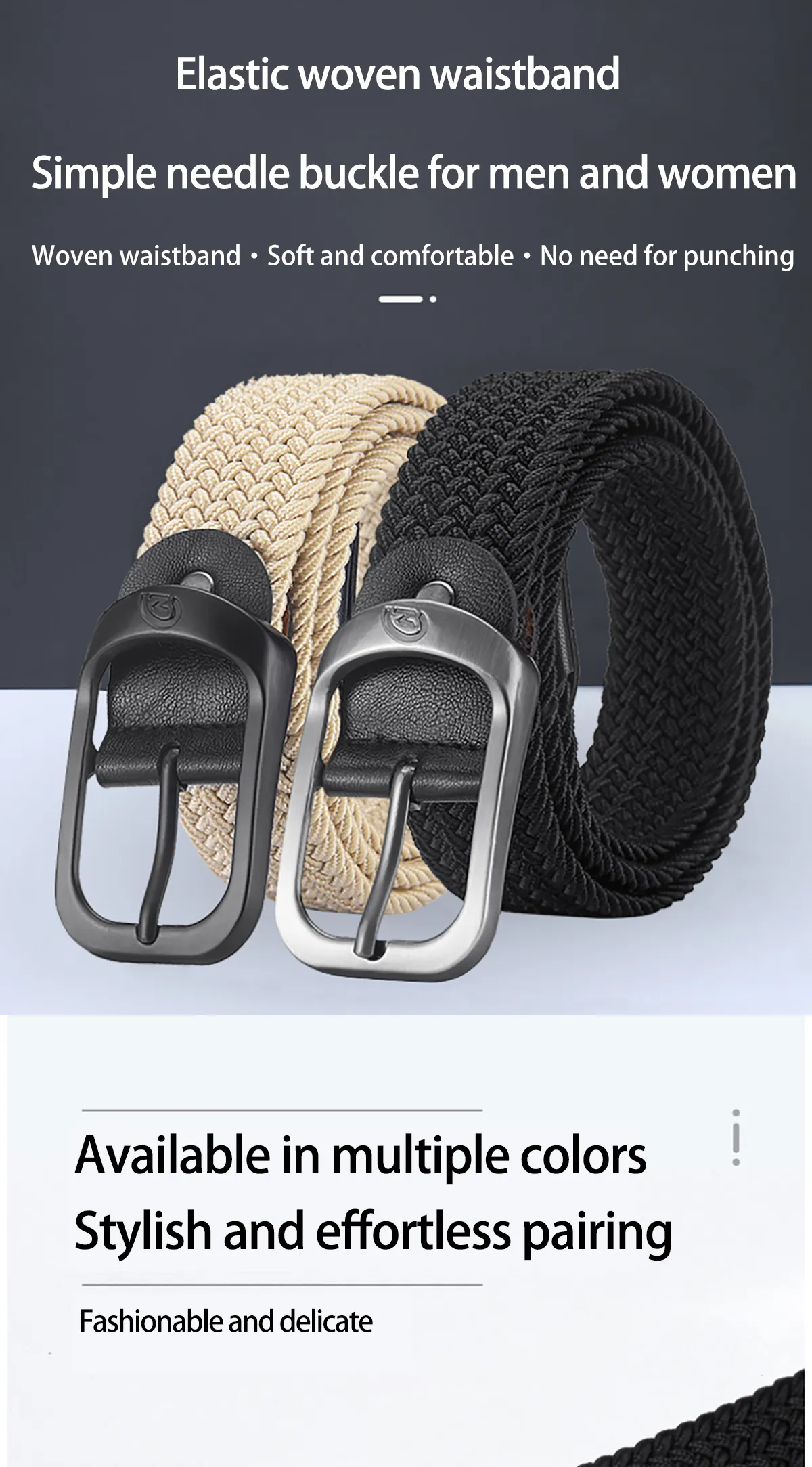 Belts Men's Belt Casual Woven Elastic Outdoor Sports Women's Climbing Work Jeans Suit Pants And Universal_voghion.com