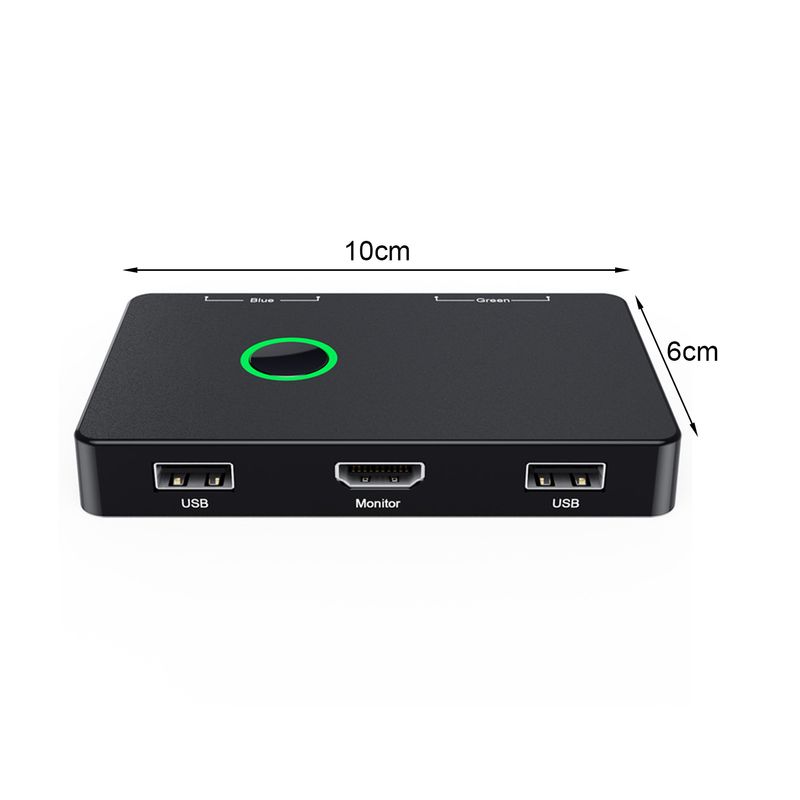 1 Set 4K HD-compatible High Speed with Indicator Light USB 2 Computers Sharing Multiple Devices Switcher Box Home Supply_voghion.com