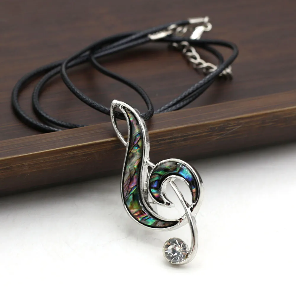 Musical Note Shell Necklace Natural Shell Pendant For Women_voghion.com