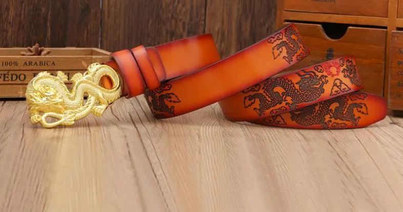 Nuovo marchio di fibbie alla moda Dargon, designer per cinture in pelle di mucca con fibbia a forma di drago in rame per uomo e donna_voghion.com
