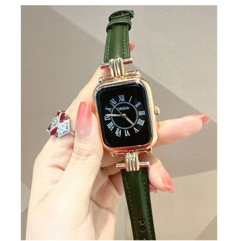 ORSGA Square Women's Roman Small Dial Belt Live Casual Couple Quartz Watch_voghion.com