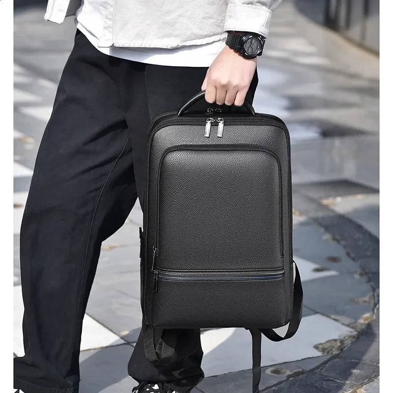 Zaino da uomo in pelle PU con ricarica USB, alla moda, per ufficio, da viaggio, casual, per affari_voghion.com