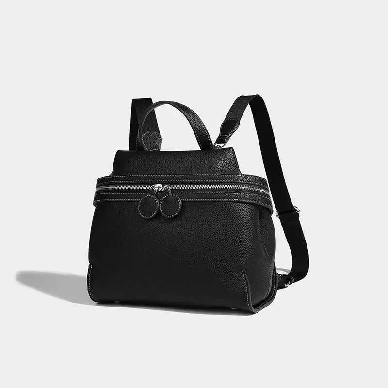 Rucsacuri din piele pentru femei, model simplu, cu imprimeu solid Lychee, ghiozdane din PU, umăr, capacitate mare, mâner pentru naveta feminină_voghion.com