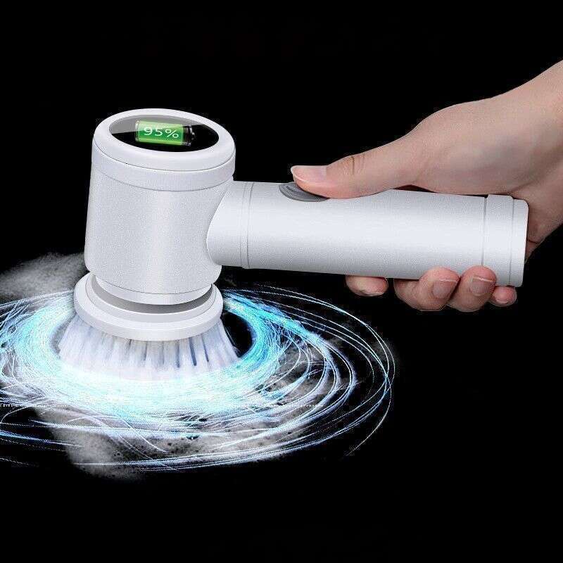 【 4836 People's Collection 】 Handheld Electric Cleaning Multifunctional Non Greasy Dishwashing Pot Brush, Divine Tool_voghion.com