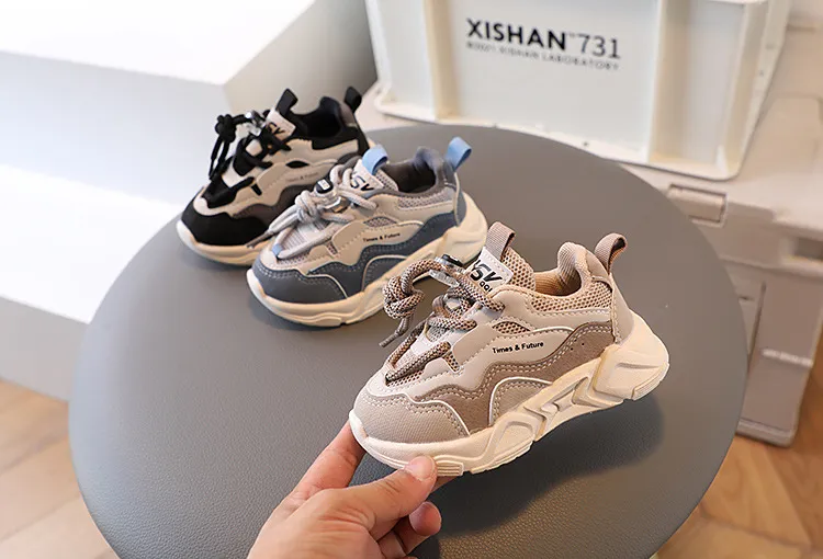 Zapatillas deportivas para niños pequeños 2025, informales, de malla y cuero, para correr en la escuela, de 1 a 6 años_voghion.com