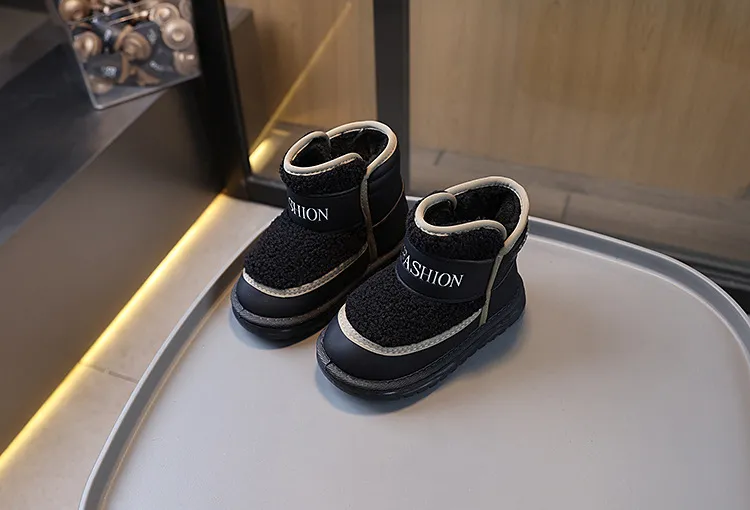 Kinder Schnee Winter Plus Veet Jugend Kurze Dicke Warme Plüsch Stiefel Cutefeet Für Mädchen Jungen Lamm Wolle Kleinkind Schuhe_voghion.com