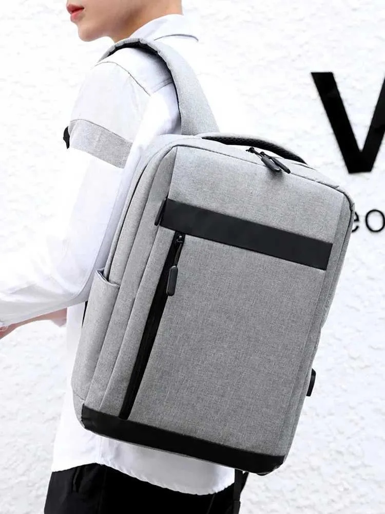 Rucsac pentru laptop de afaceri, capacitate mare, multifuncțional, cu încărcare USB, impermeabil, cu film, geantă de umăr casual pentru laptop_voghion.com