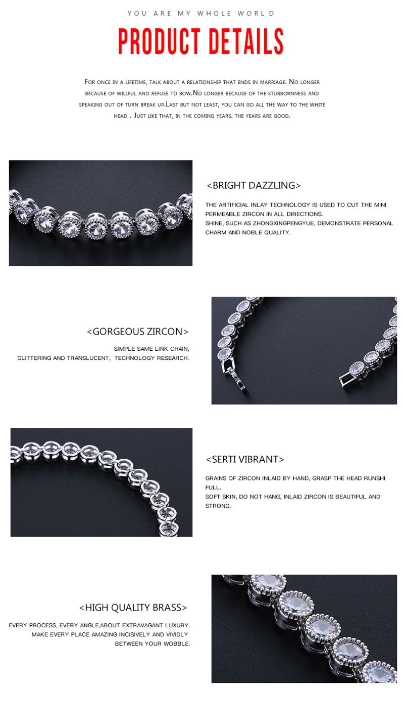 Joseph Runde Zirkon Micro Set Schmuck Mode Stil Armband Heißer Verkauf_voghion.com