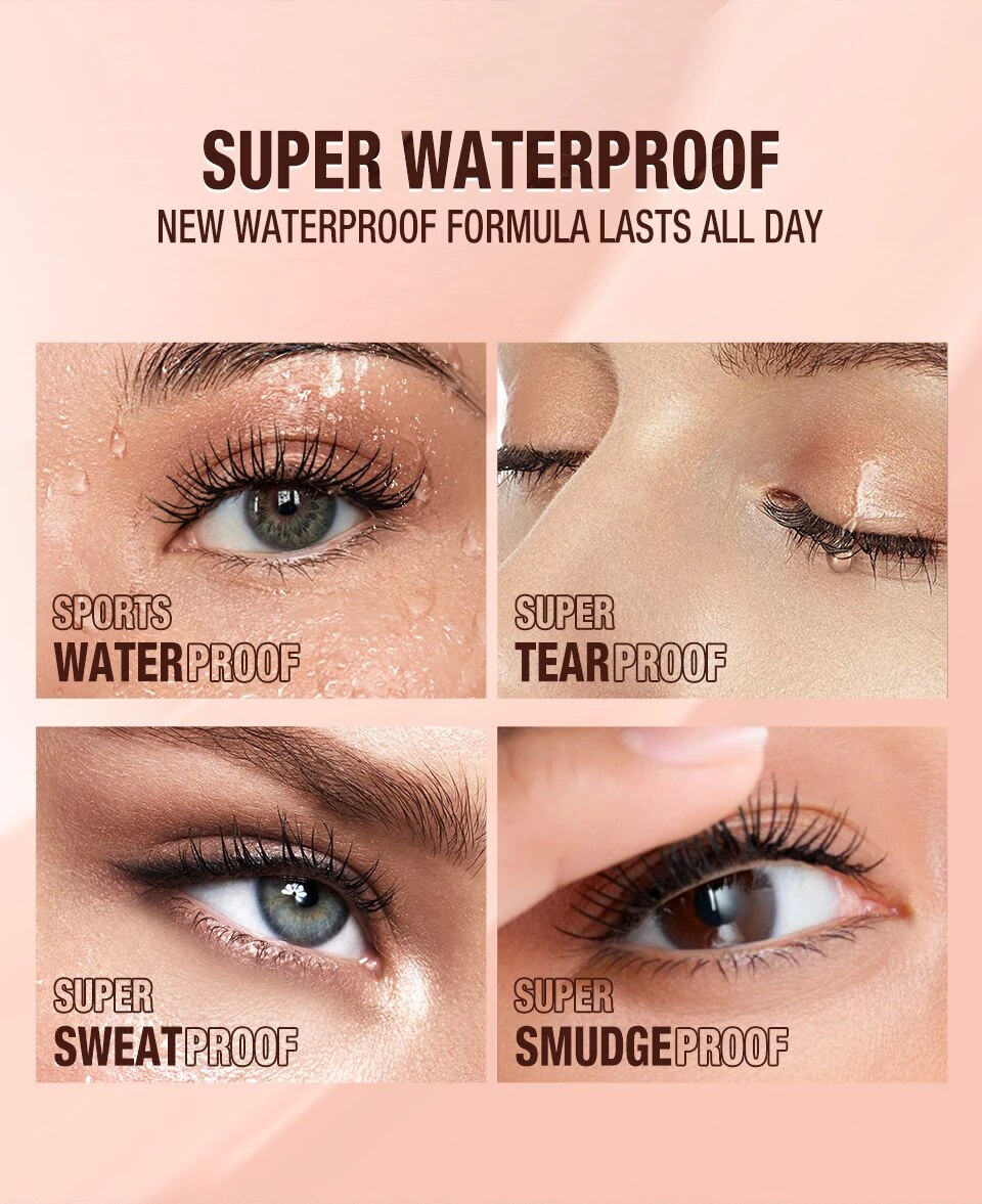 4d Silk Fiber Waterproof Mascara For Thick Lengthening Eyelashes_voghion.com