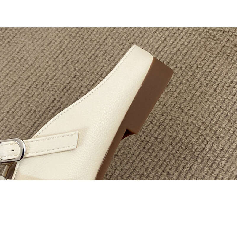 Women's Mary Jane Half Slip Flat French Fairy Style Gentle Loafers Women's_voghion.com