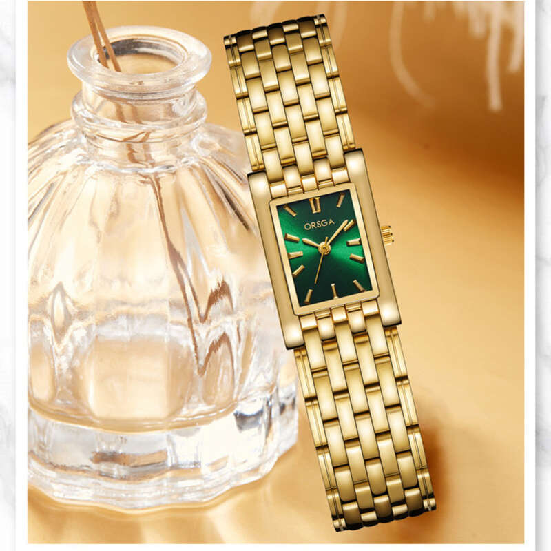 Orologio al quarzo da donna con bracciale a catena elegante_voghion.com