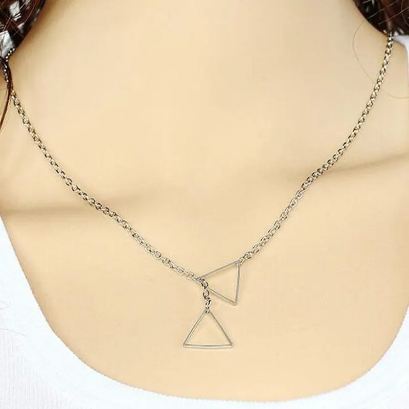 Colares com pingentes Moda Geometria Moeda Folhas Colar Cruz Simples Aeronave Declaração Corrente Para Mulheres Jóias Presente_voghion.com