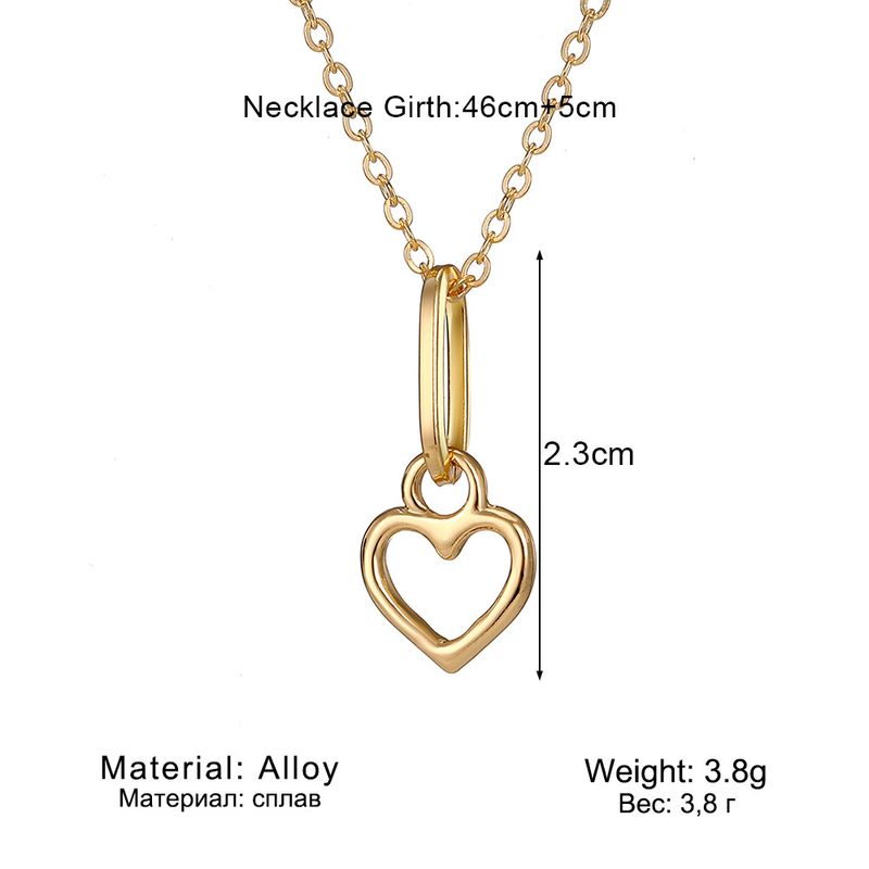 Liebesanhänger Halskette für Frauen hohler Stil hochwertiger Sinn für alle Spielpullover Schlüsselbeinkette Schmuck_voghion.com