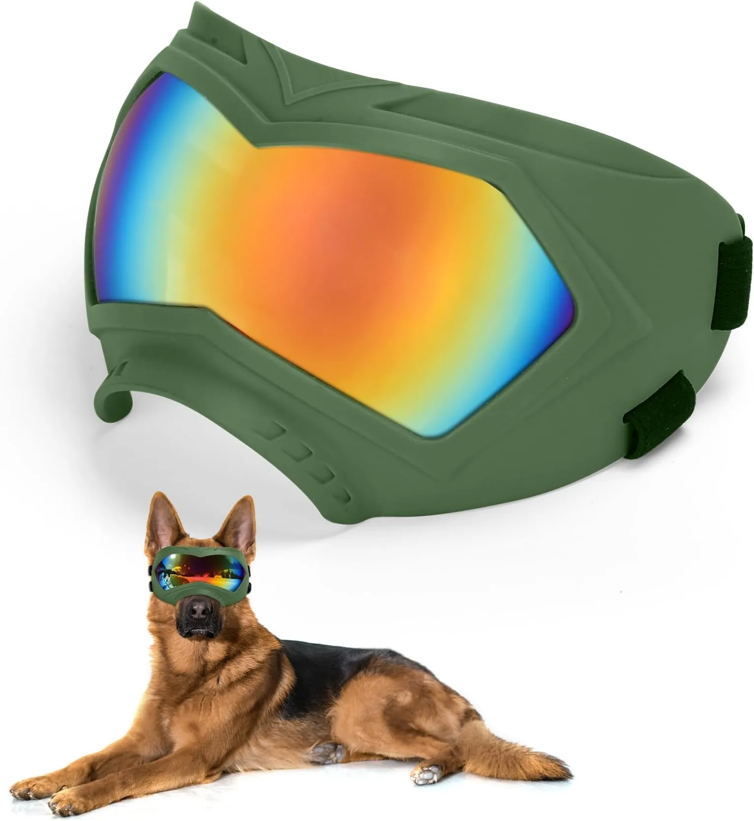 Sunglasses Goggles Pet Eyewear With Adjustable Strap, For Medium Large Dog Swimming Skating Glasses Windproof Dustproof_voghion.com