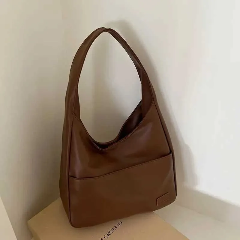 Borsa a tracolla vintage Hobo New da donna alla moda in PU con secchiello, grande capacità, retrò, tote, morbida, per appuntamenti quotidiani_voghion.com