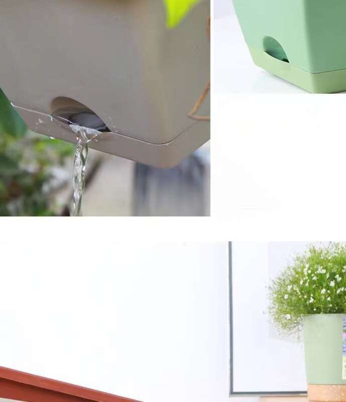 Vaso de resina retangular para plantas, vaso de plantas para plantas, com ranhuras para plantio, para famílias de flores e azevinhos espessos_voghion.com