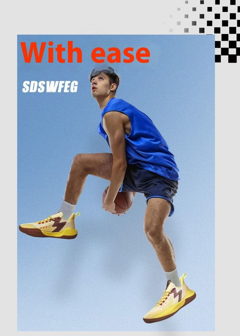 Hohe qualität gummi laufsohle professionelle basketball schuhe gelb braun casual turnschuhe dämpfung_voghion.com